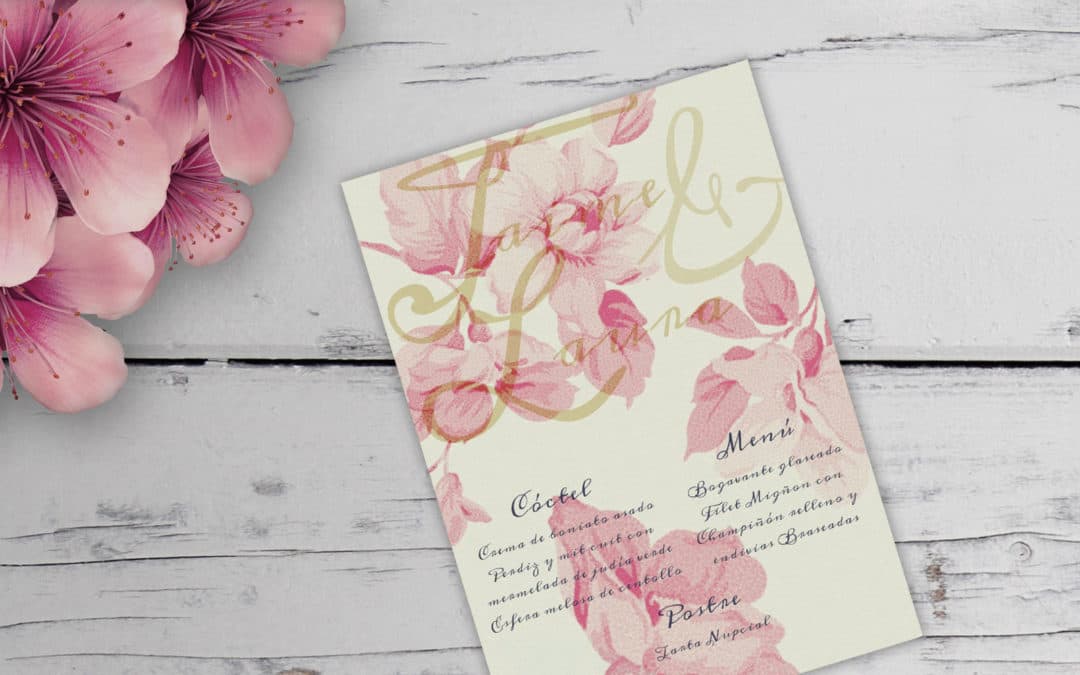 Minutas originales para el banquete de boda
