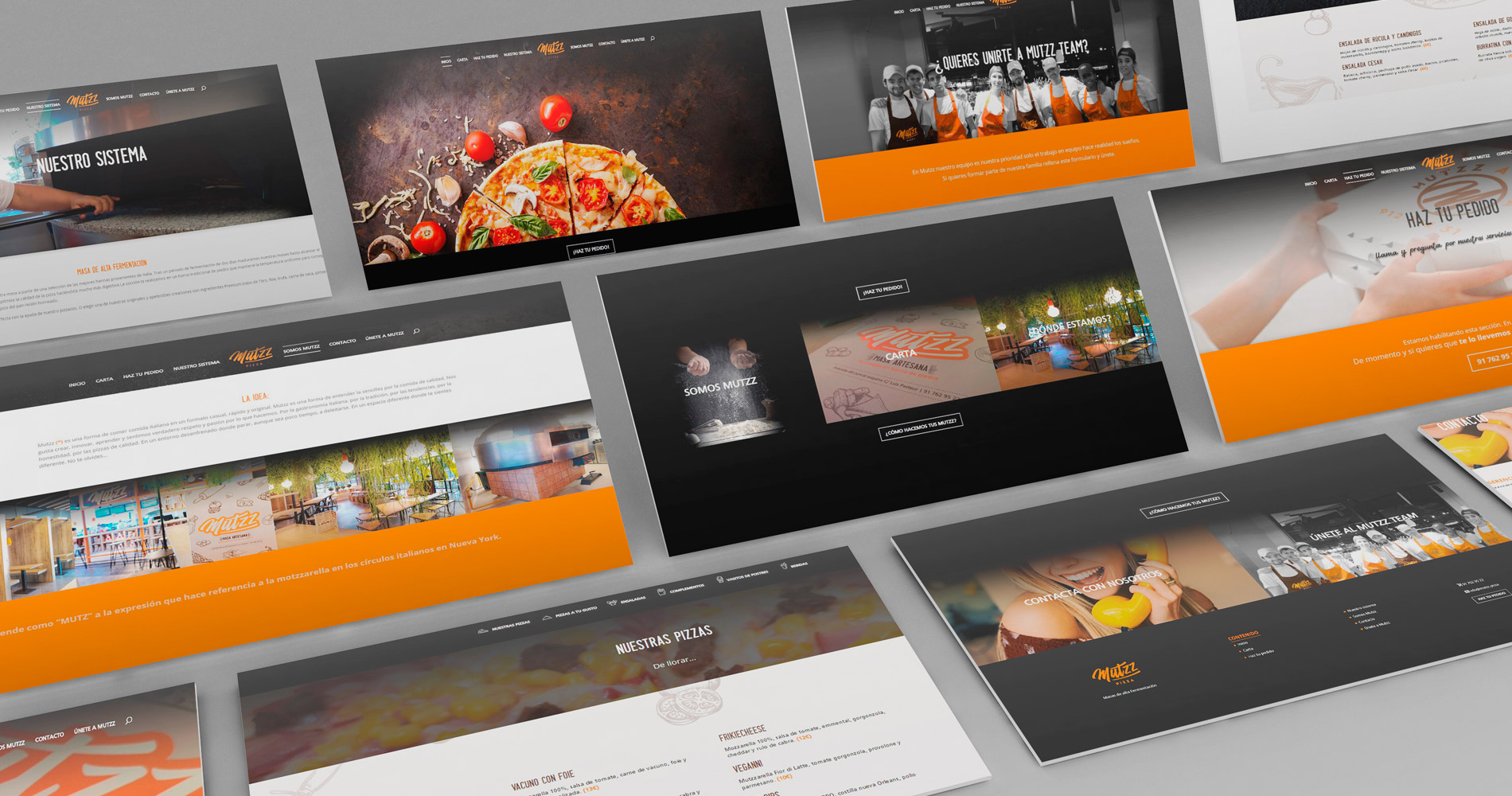 diseño web para restaurantes: Mutzz Pizza