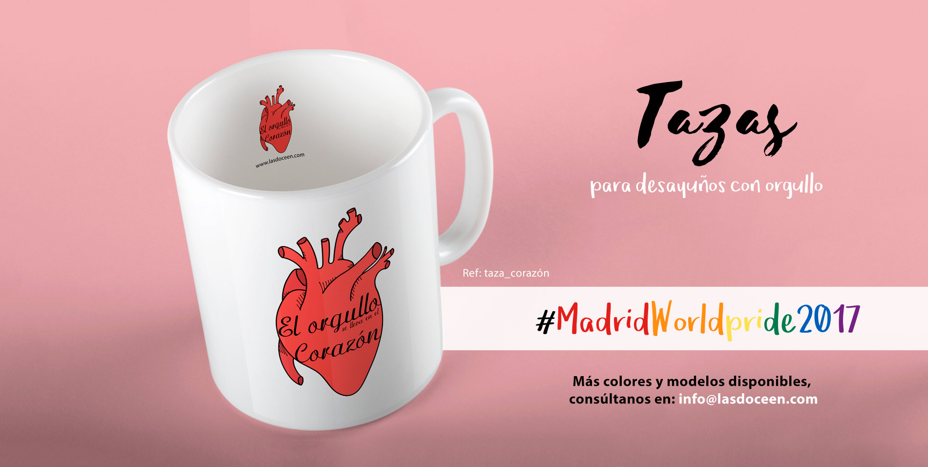 Taza corazon orgullo gay 2017