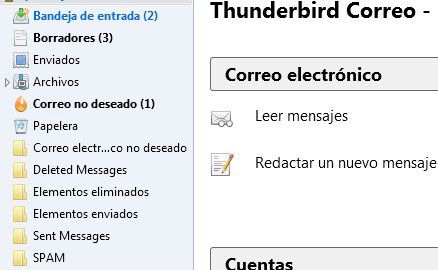 Opciones del menú izquierdo de thunderbird | Blog Las 12 en Punto - Diseño web, SEo, diseño grafico madrid