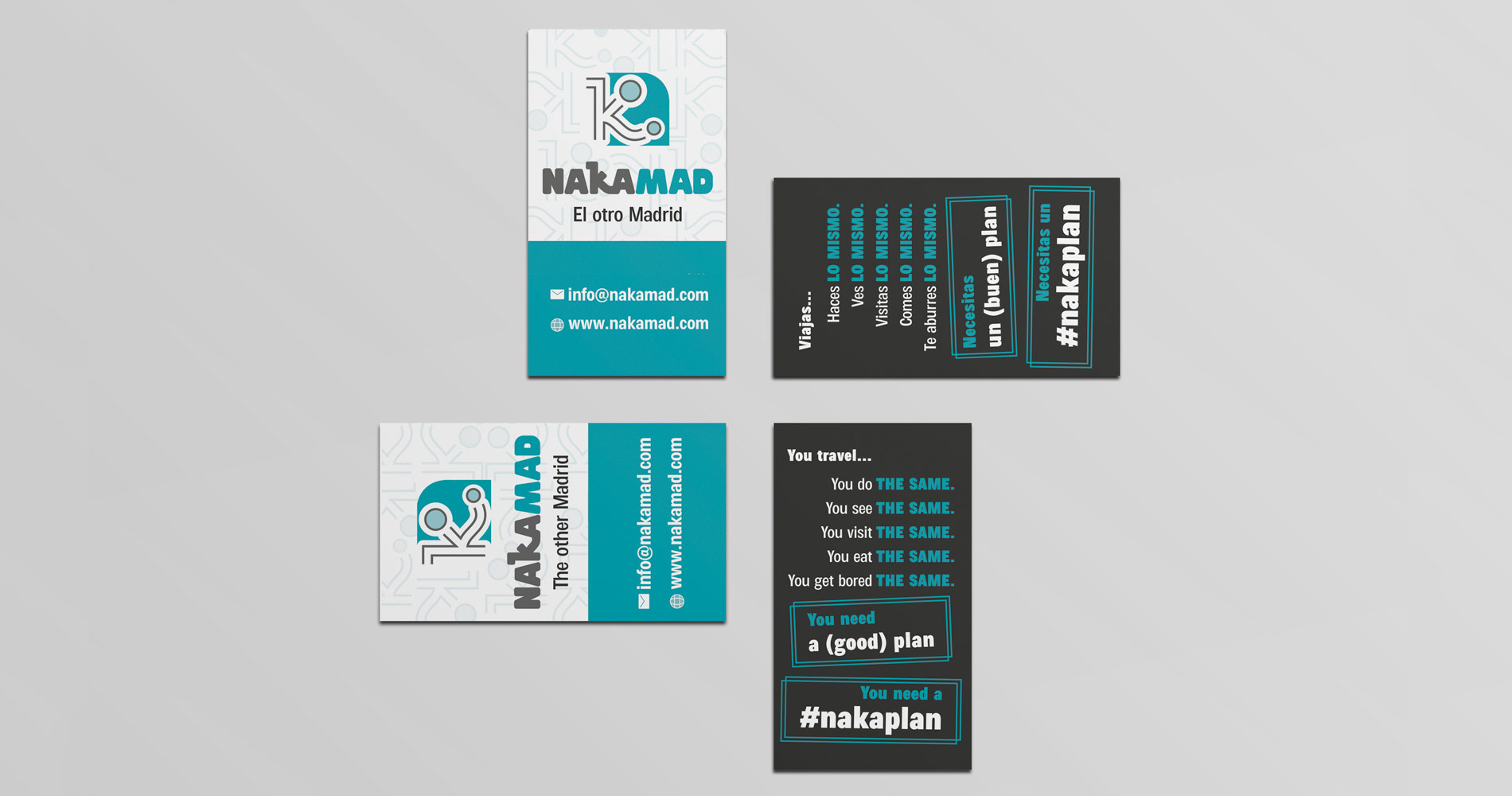 Diseño Papelería corporativa: tarjetas de visita Nakamad