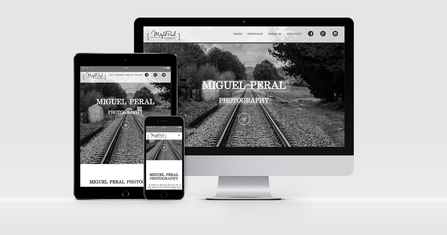 diseño web para fotogafo Miguel Peral