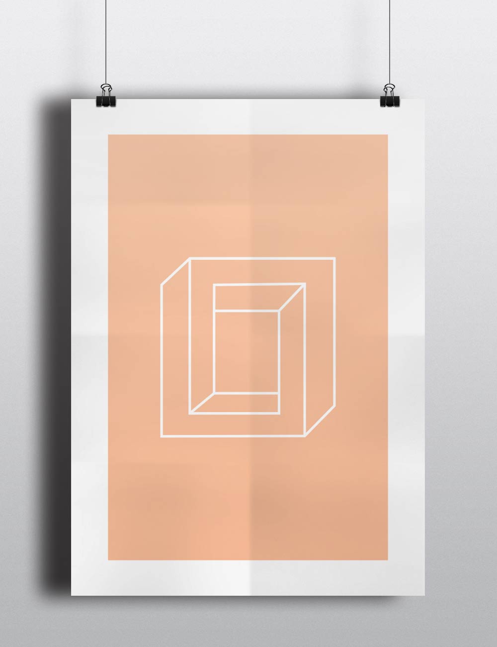 Posters decorativos forma imposible, efecto optico